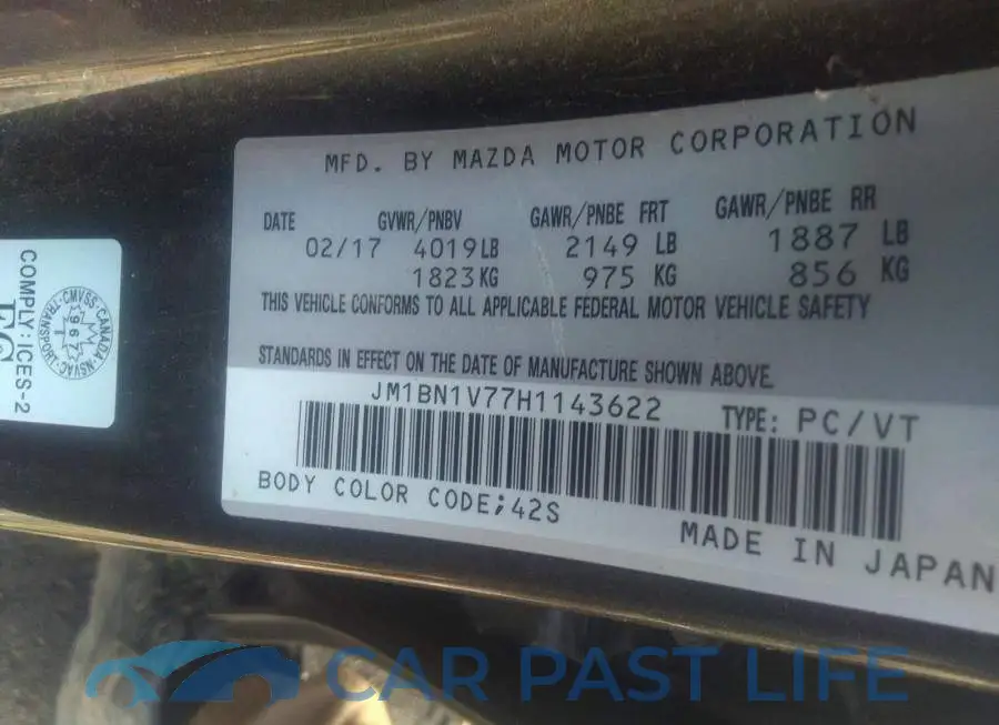JM1BN1V77H1143622# 9