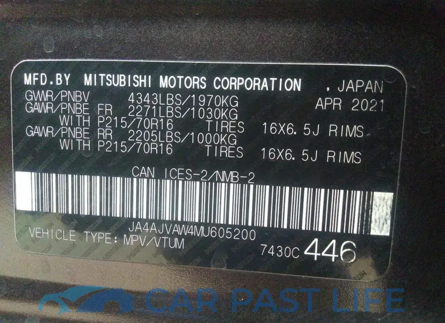 JA4AJVAW4MU605200# 9