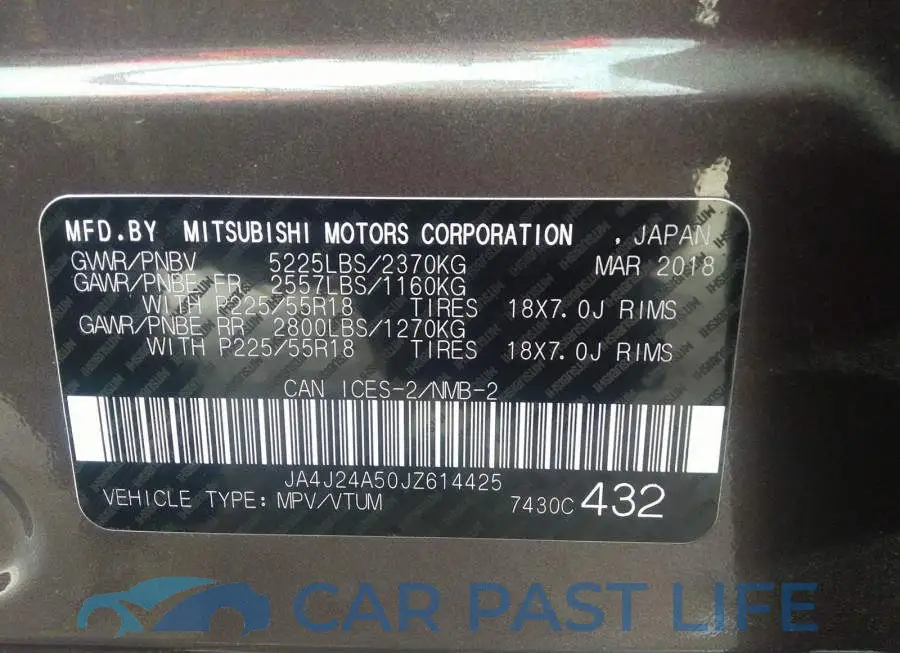 JA4J24A50JZ614425# 9