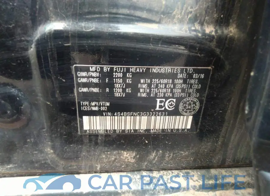 4S4BSFNC3G3322631# 9