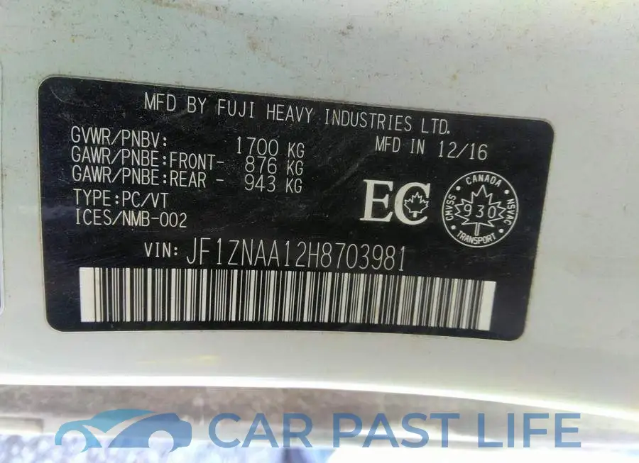 JF1ZNAA12H8703981# 9