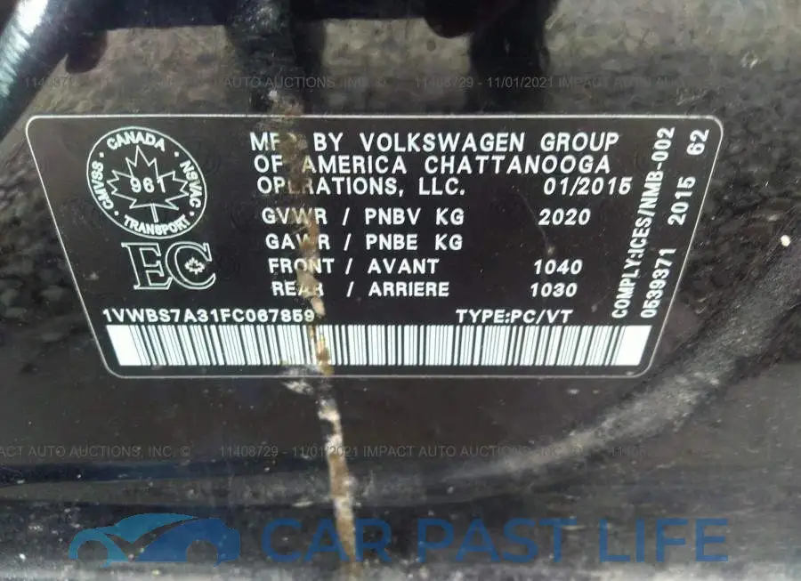 1VWBS7A31FC067859# 9
