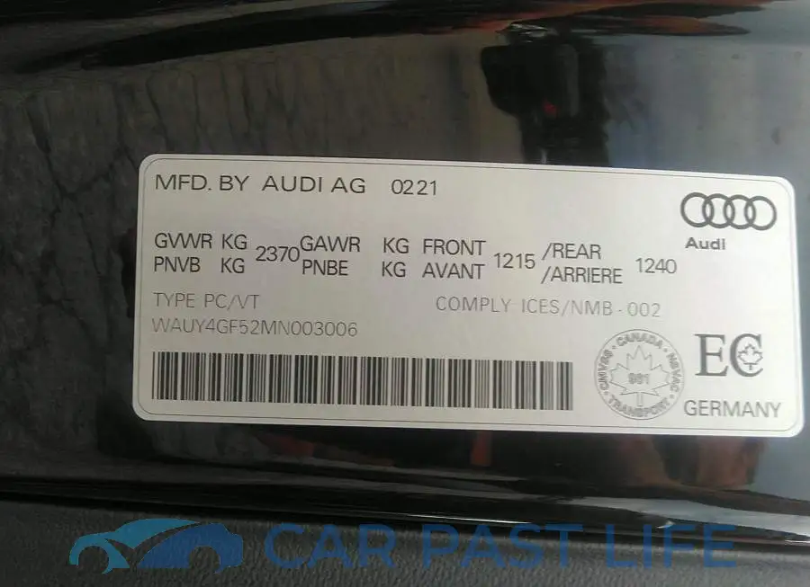 WAUY4GF52MN003006# 9
