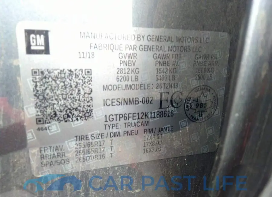1GTP6FE12K1188616# 9