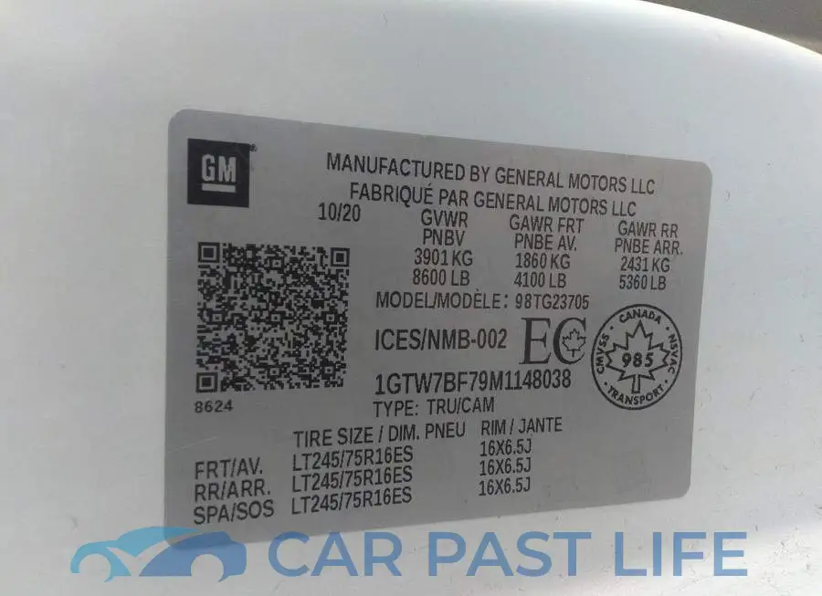 1GTW7BF79M1148038# 9