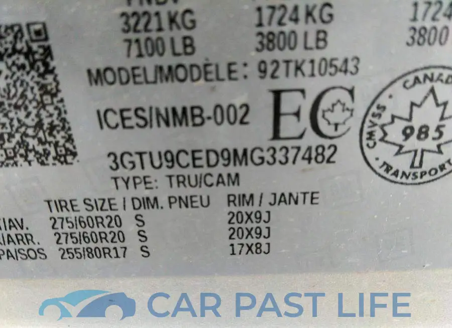 3GTU9CED9MG337482# 9
