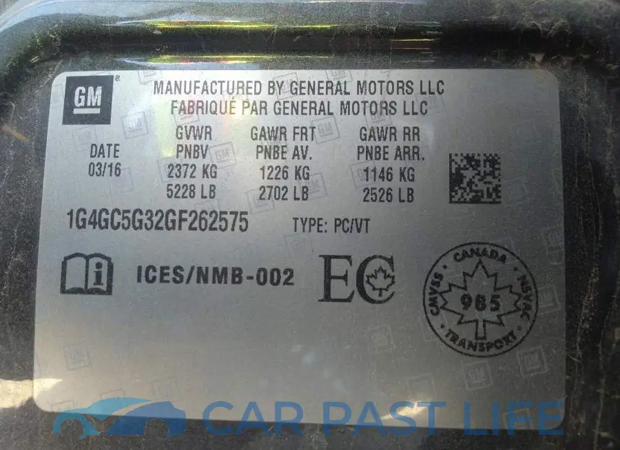 1G4GC5G32GF262575# 9