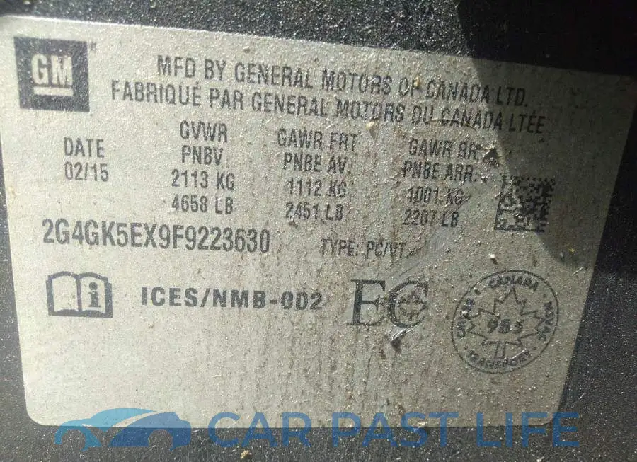 2G4GK5EX9F9223630# 9