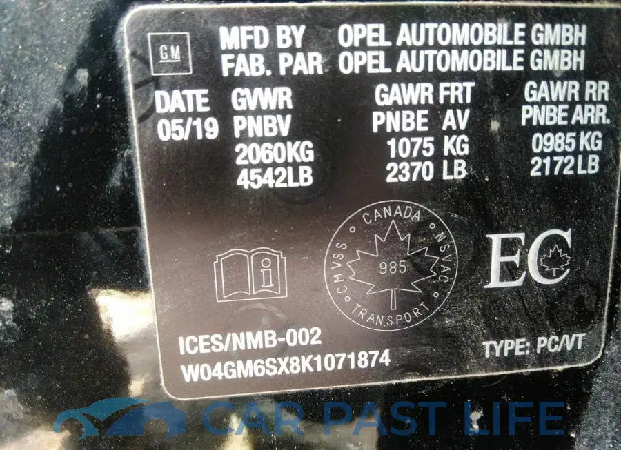 W04GM6SX8K1071874# 9