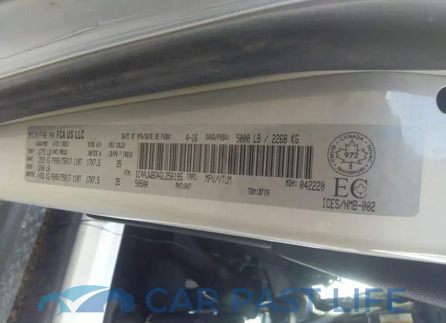 1C4AJWBG4GL256195# 9