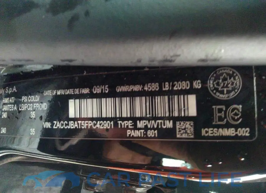 ZACCJBAT5FPC42901# 9
