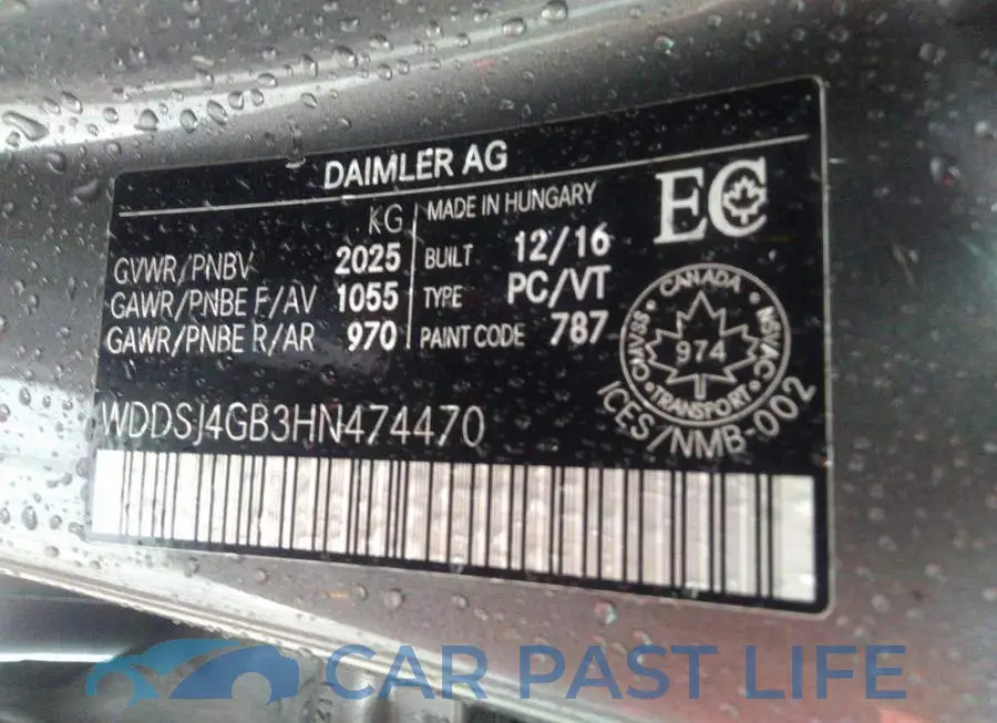 WDDSJ4GB3HN474470# 9