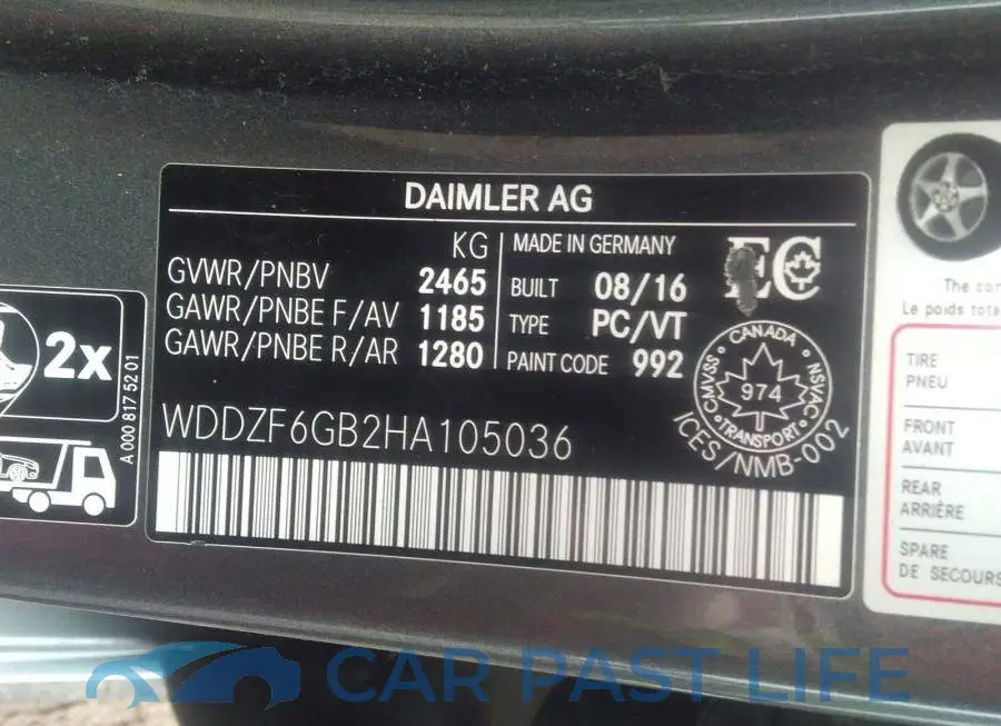 WDDZF6GB2HA105036# 9