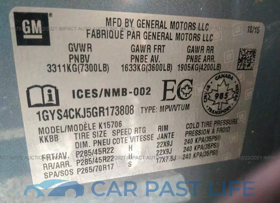 1GYS4CKJ5GR173808# 9