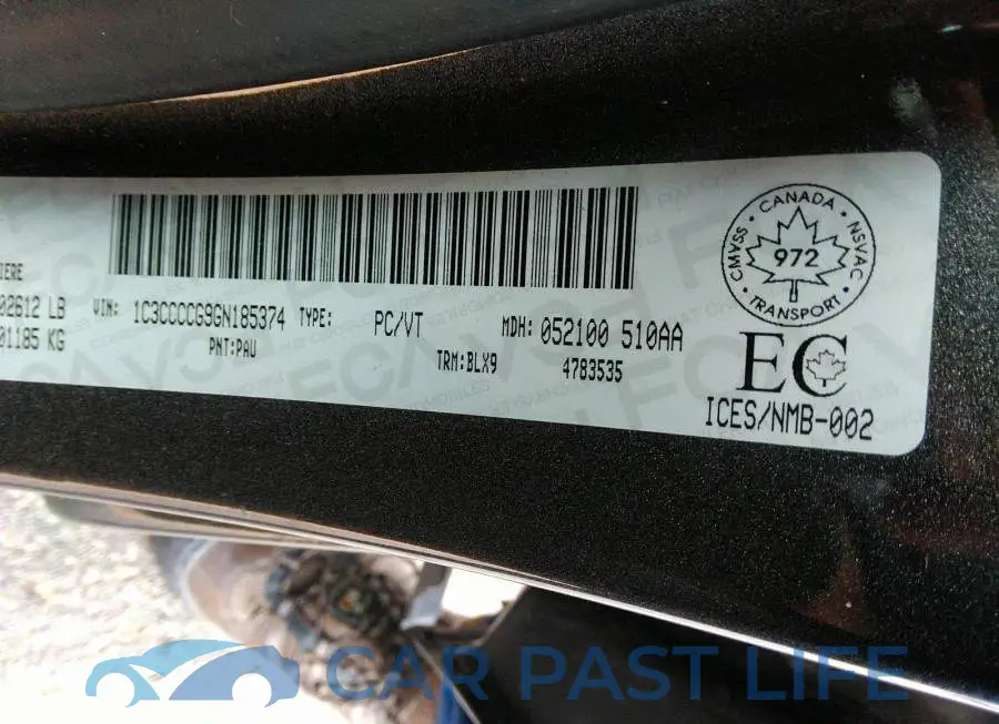 1C3CCCCG9GN185374# 9