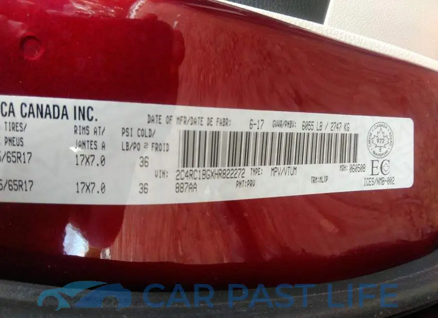 2C4RC1BGXHR822272# 9