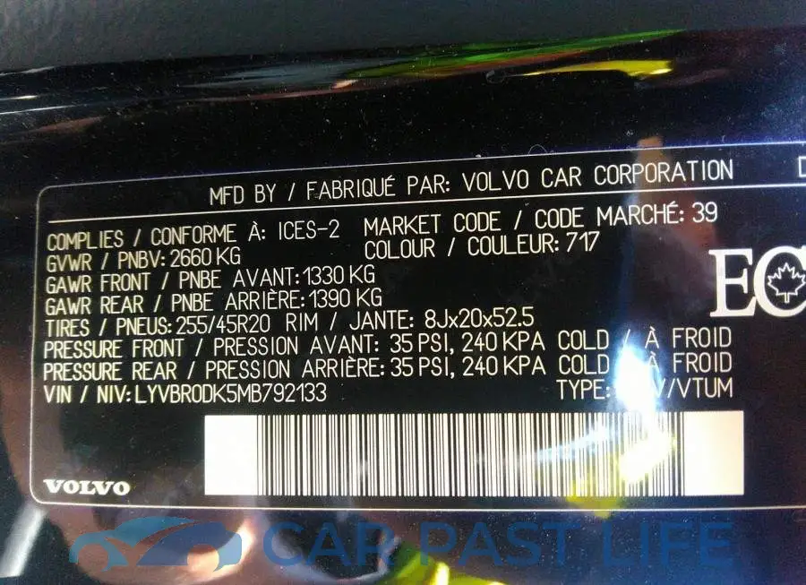 LYVBR0DK5MB792133# 9