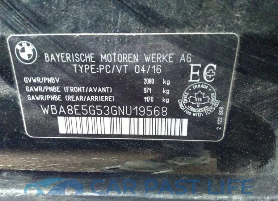 WBA8E5G53GNU19568# 9