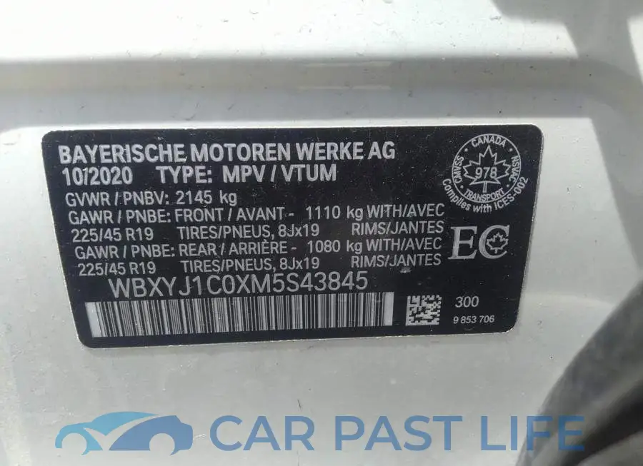 WBXYJ1C0XM5S43845# 9