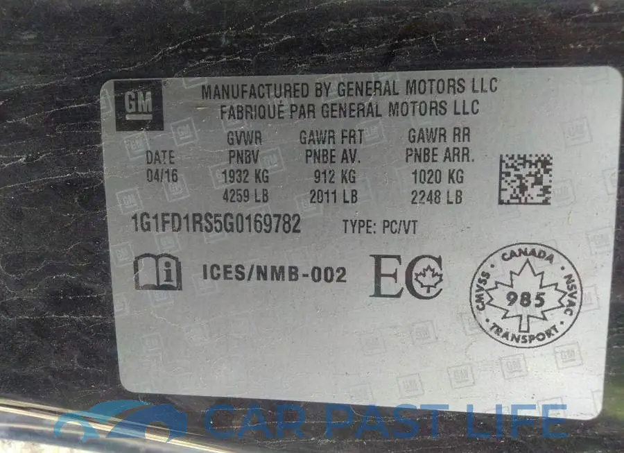 1G1FD1RS5G0169782# 9