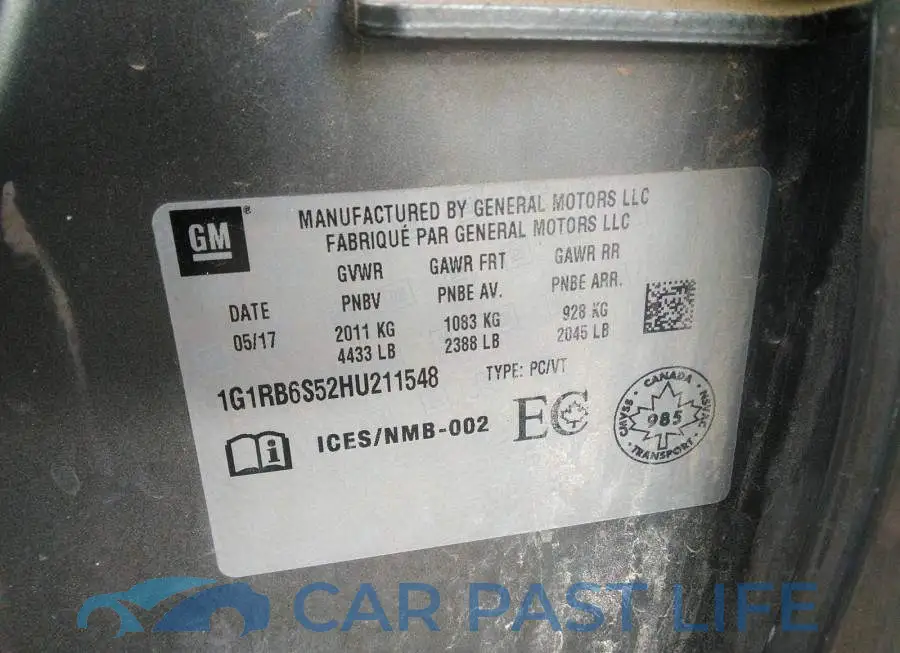 1G1RB6S52HU211548# 9