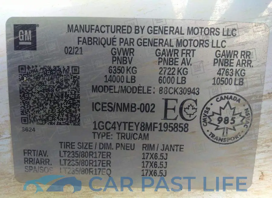 1GC4YTEY8MF195858# 9