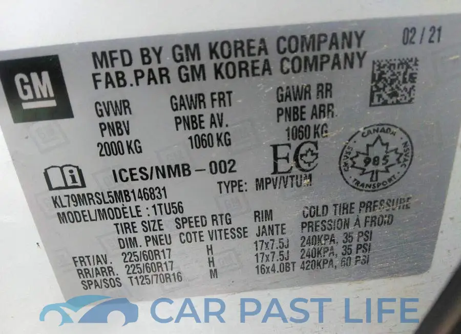 KL79MRSL5MB146831# 9