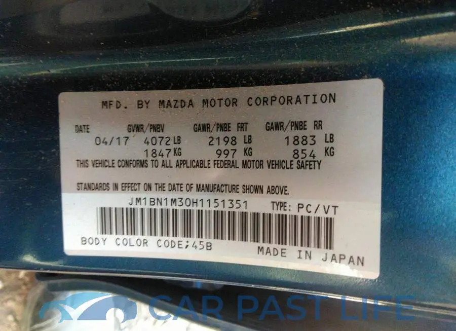 JM1BN1M30H1151351# 9