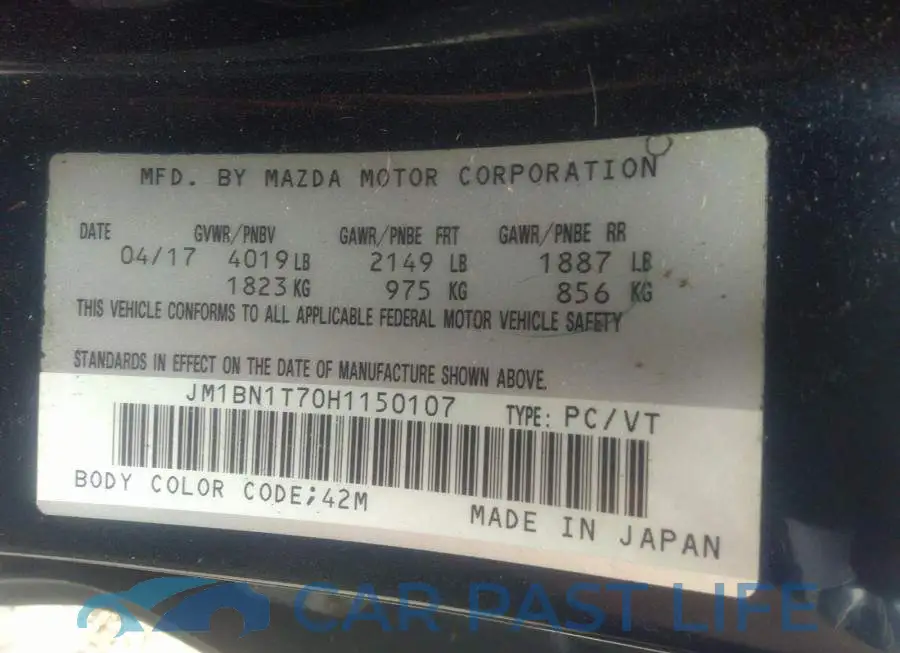 JM1BN1T70H1150107# 9