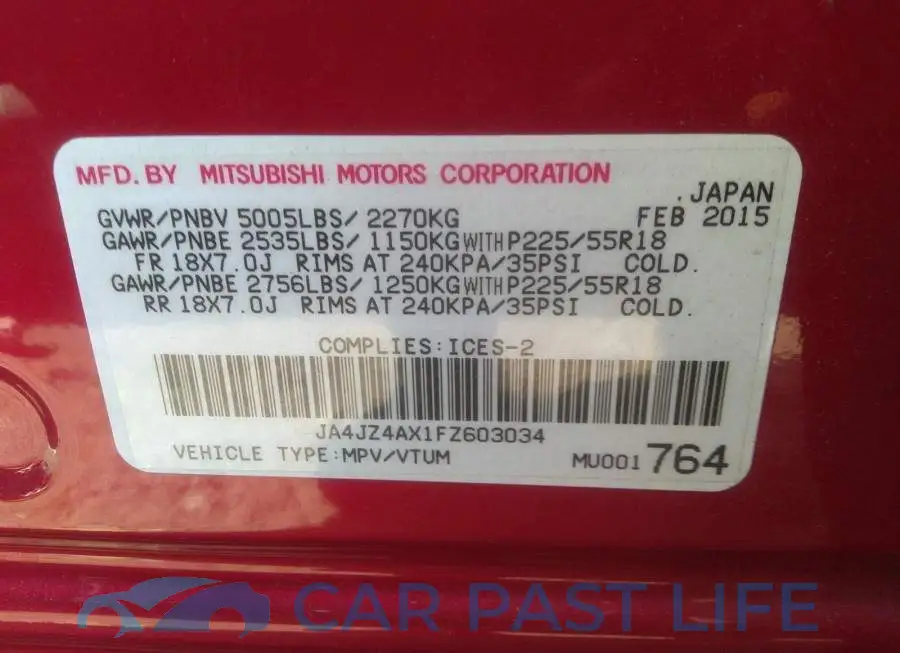 JA4JZ4AX1FZ603034# 9