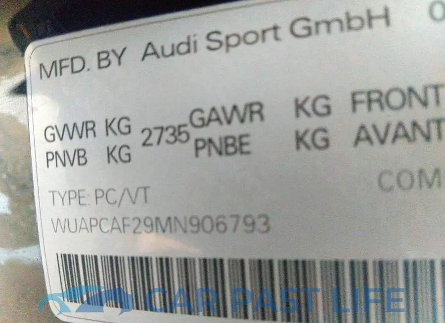 WUAPCAF29MN906793# 9