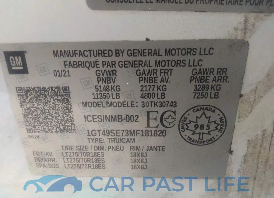 1GT49SE73MF181820# 9