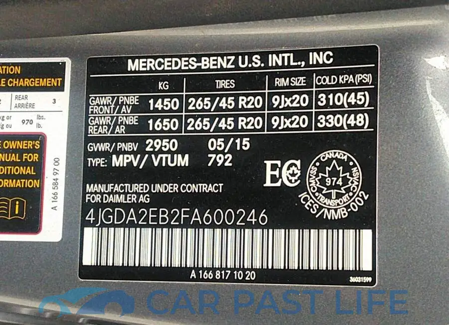 4JGDA2EB2FA600246# 9