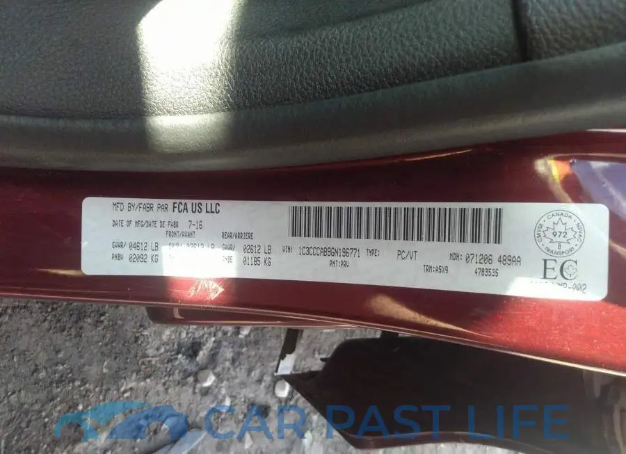 1C3CCCAB9GN196771# 9