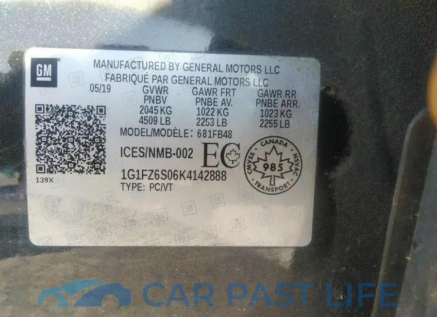 1G1FZ6S06K4142888# 9