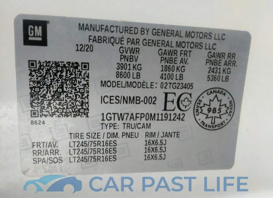 1GTW7AFP0M1191242# 9