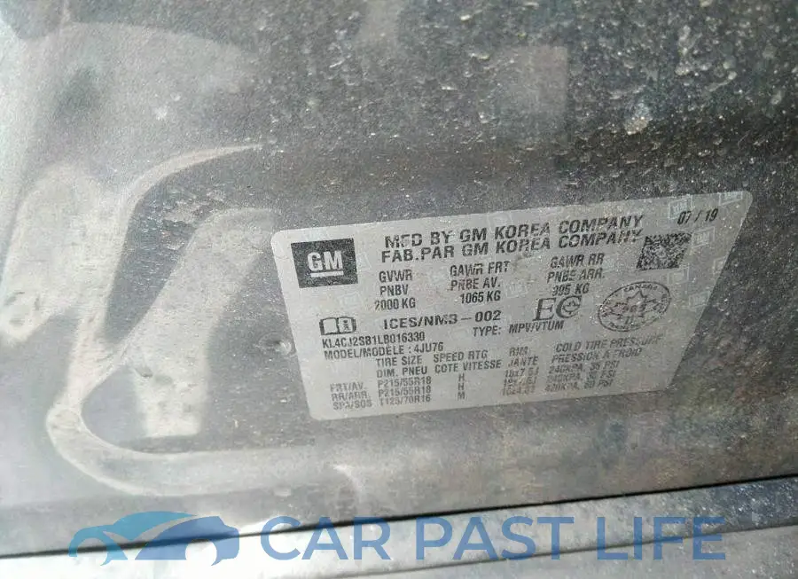 KL4CJ2SB1LB016330# 9