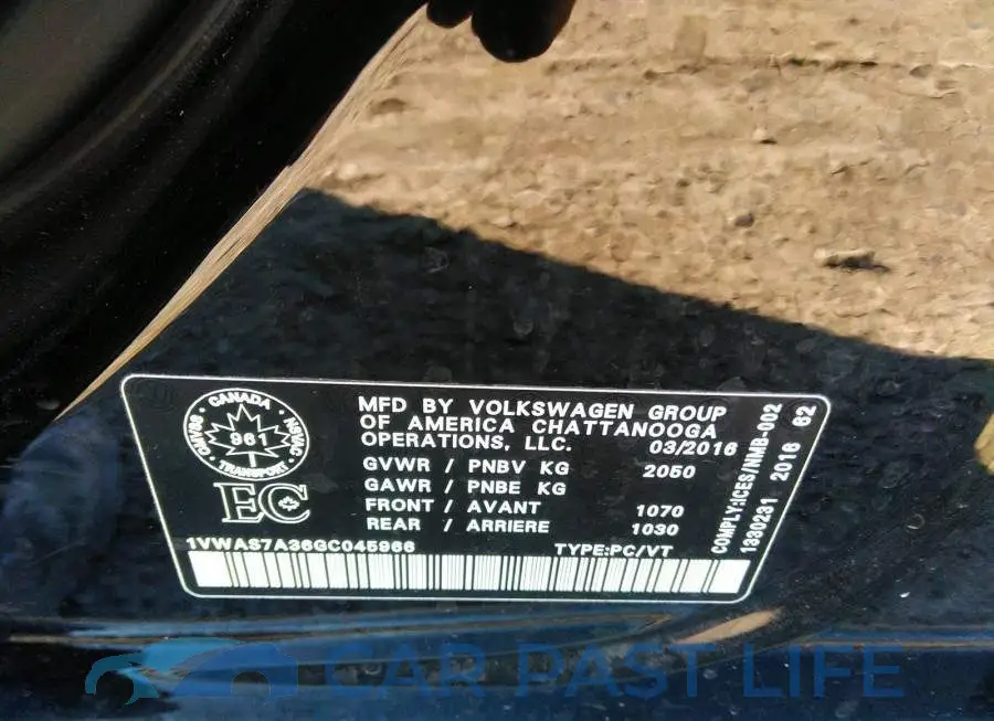 1VWAS7A36GC045966# 9