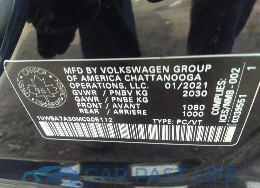 1VWBA7A30MC005112# 9