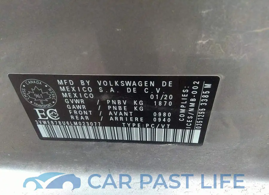 3VWEB7BU6LM023077# 9
