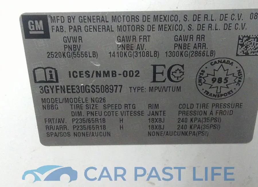 3GYFNEE30GS508977# 9