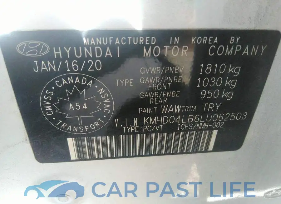 KMHD04LB6LU062503# 9