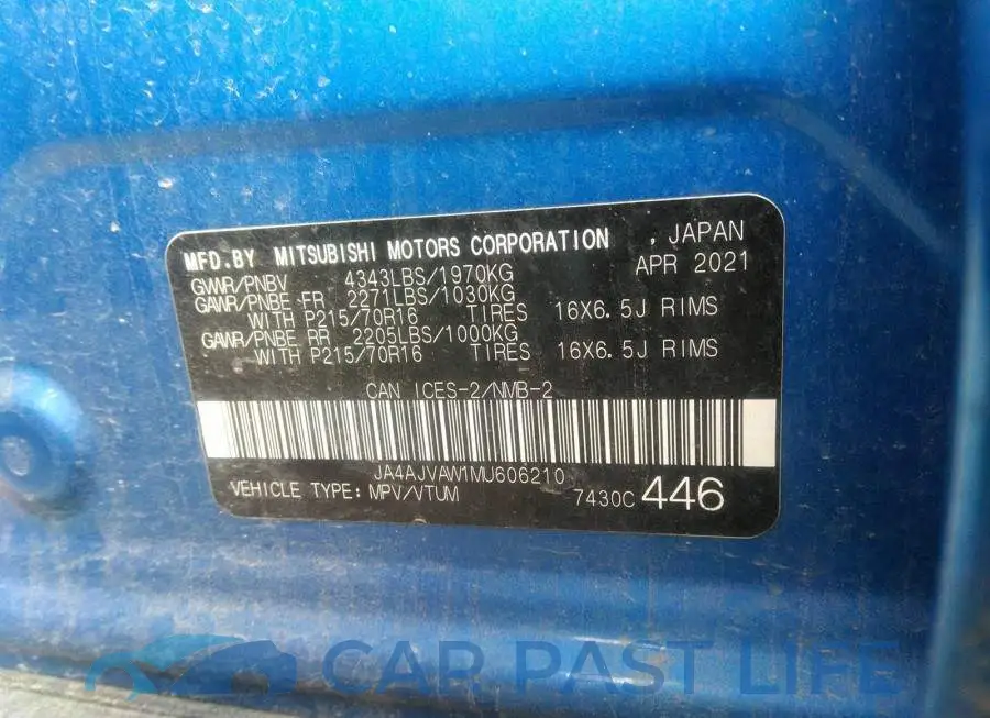 JA4AJVAW1MU606210# 9