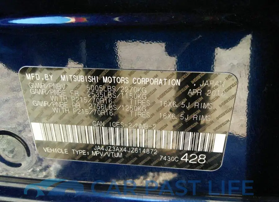 JA4JZ3AX4JZ614872# 9