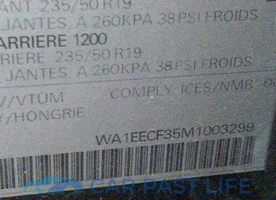 WA1EECF35M1003299# 9