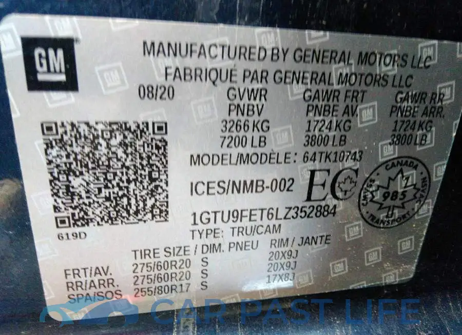 1GTU9FET6LZ352884# 9