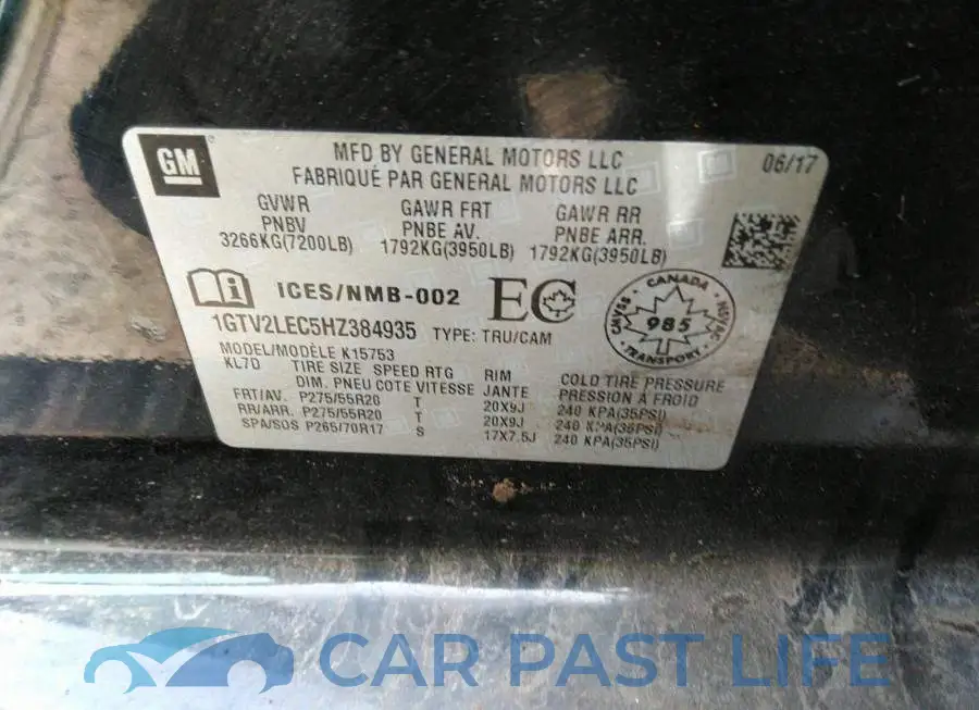 1GTV2LEC5HZ384935# 9