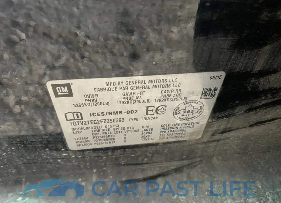 1GTV2TEC2FZ350593# 9