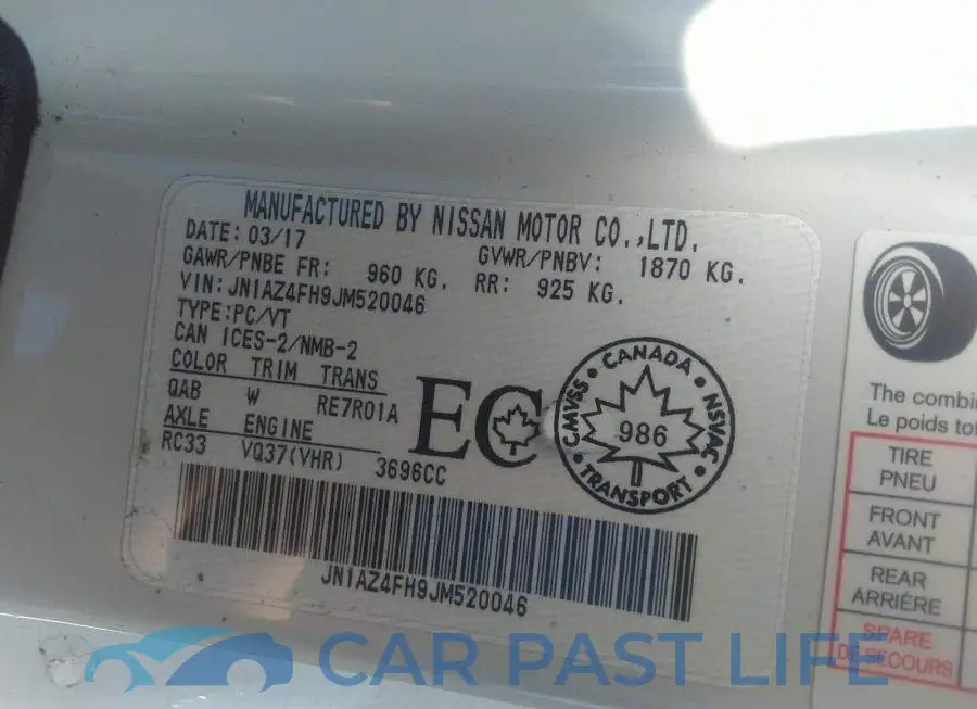 JN1AZ4FH9JM520046# 9