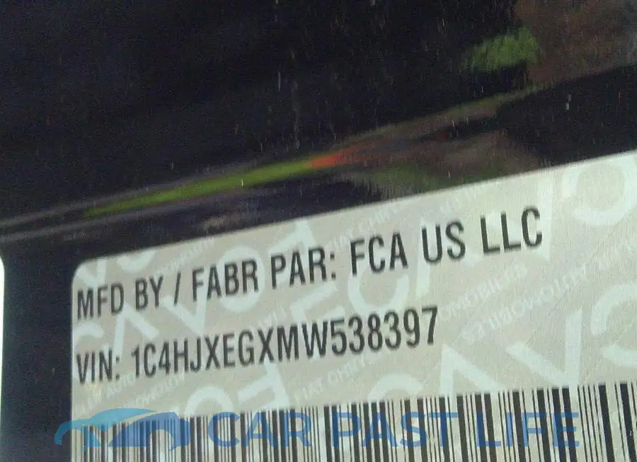 1C4HJXEGXMW538397# 9